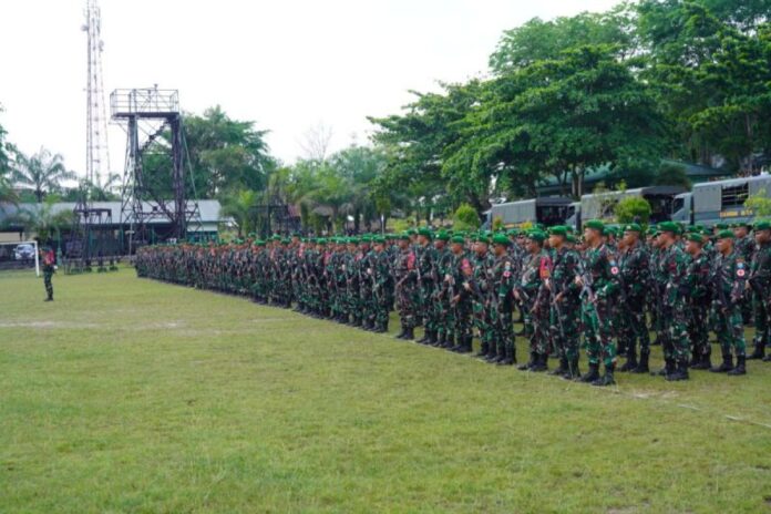Pasukan Yonif 642/Kps Dikerahkan ke Perbatasan Papua Nugini